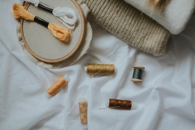 Рабочее место вышивальщицы